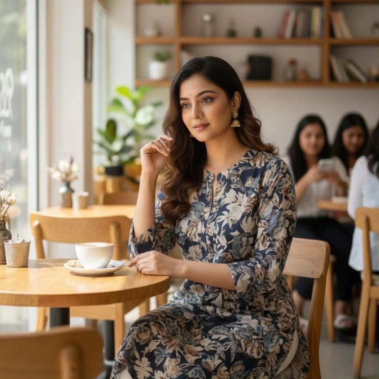 Cotton Silk Foil Print Kurtis I