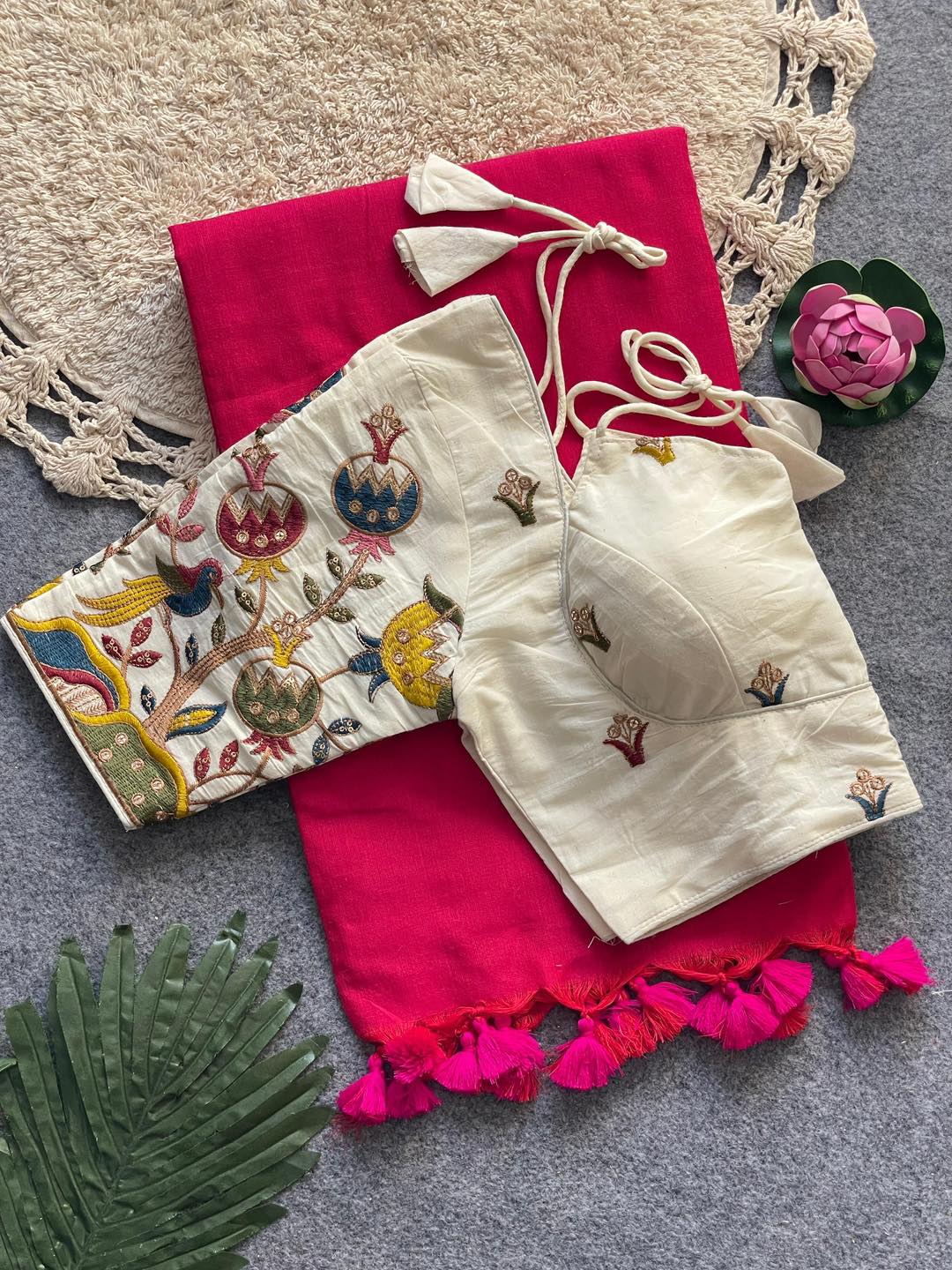 Khadi Cotton Plain Saree @ 99 AED -A7