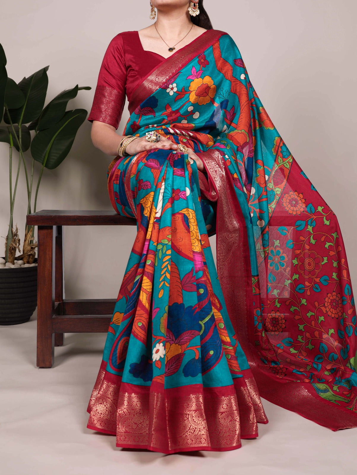 TASAR – The Soul of Silk | Elegant Printed Sarees with Zari Weaving -7047FRZ