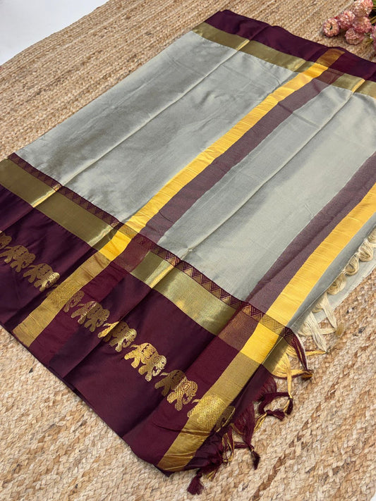 Cotton Silk Sarees with Jacquard Borders – 50 AED