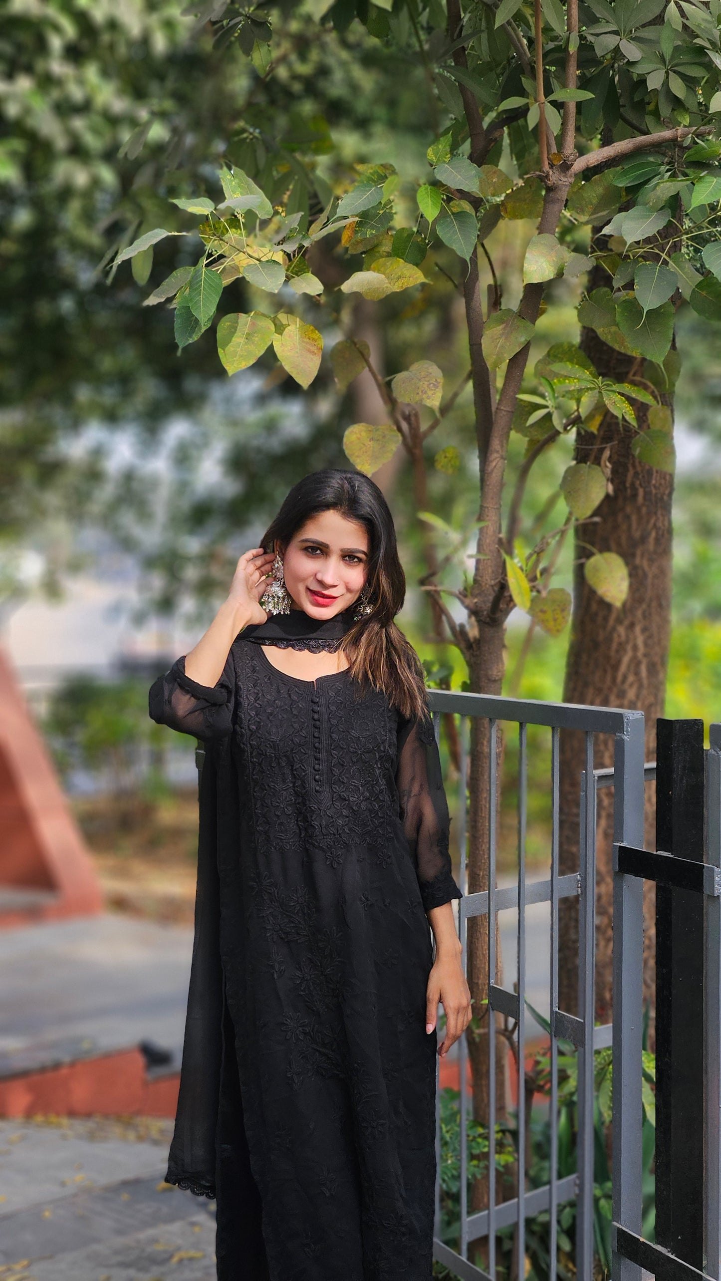 Roman silk Jequard Zari weaving suits - BLACK