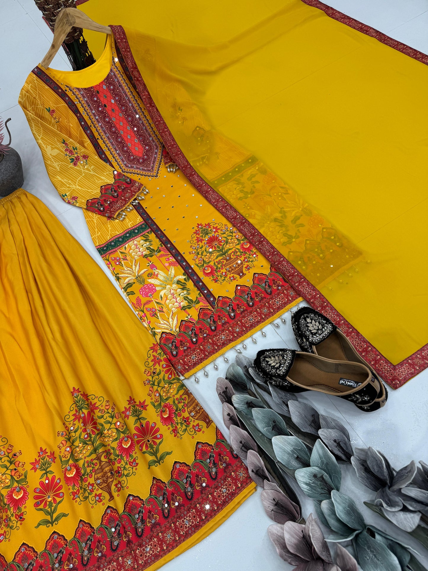 ST-219 – Designer Natural Silk Salwar Suit Set