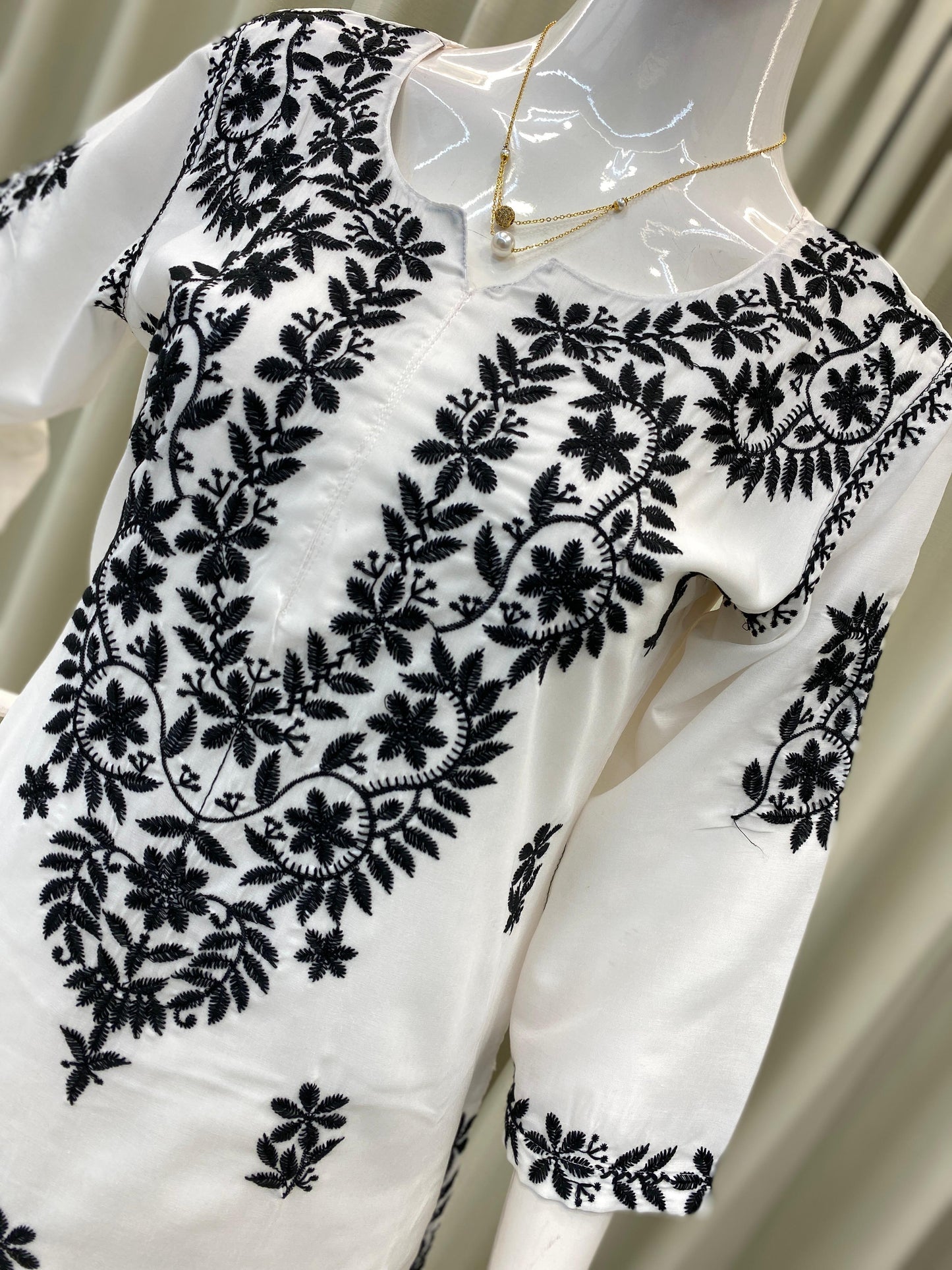 BE-376 – Designer & Daily Wear Kurta Plazzo Set - White