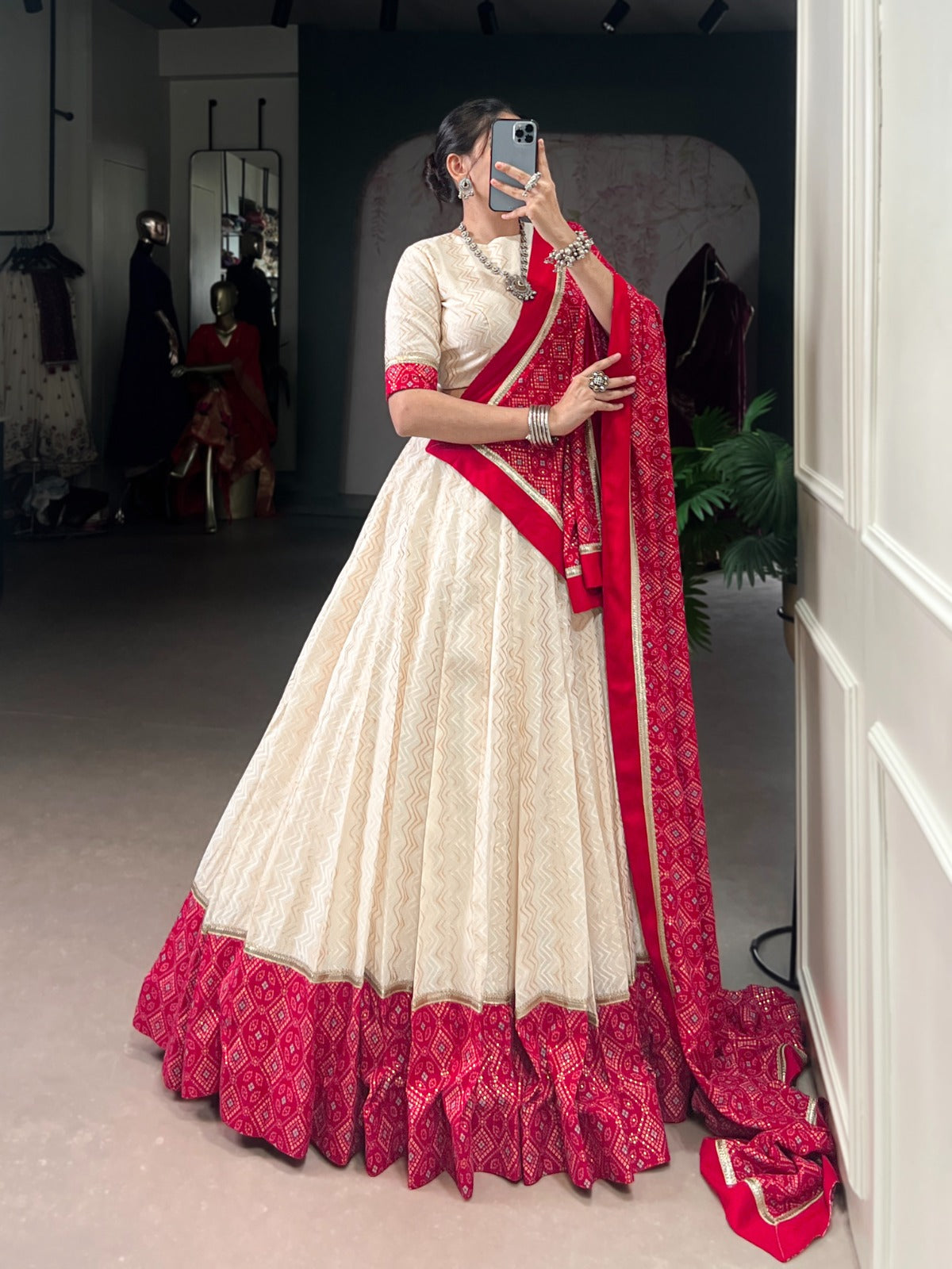 Cotton Lehenga Choli Set LNB1669OWT