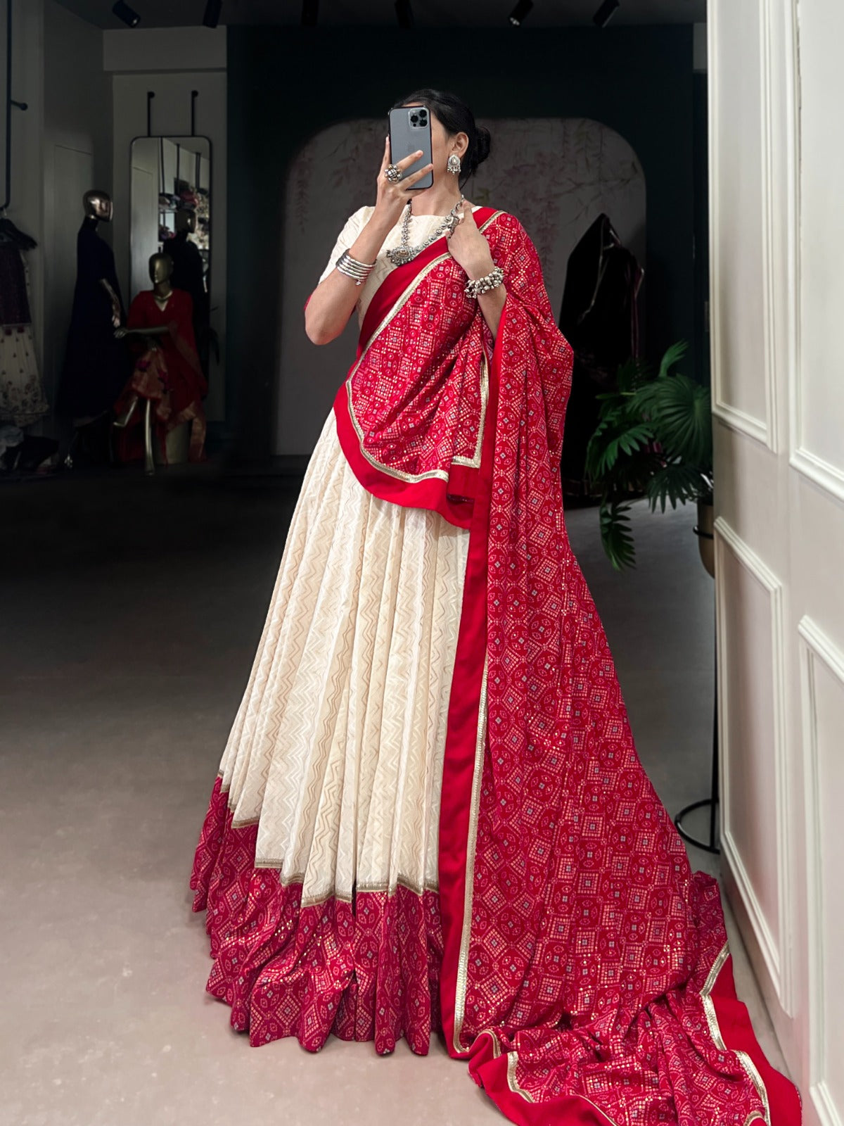 Cotton Lehenga Choli Set LNB1669OWT