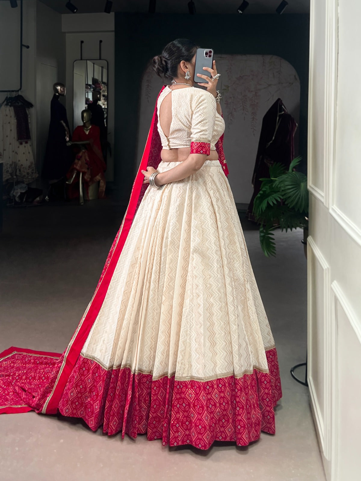 Cotton Lehenga Choli Set LNB1669OWT