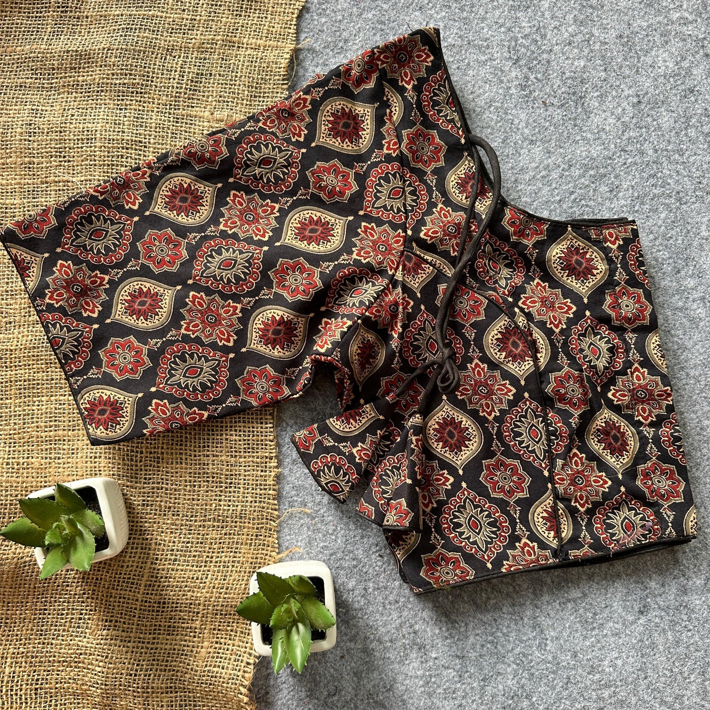 Ajrakh Cotton Ready Made Blouse – 50 AED