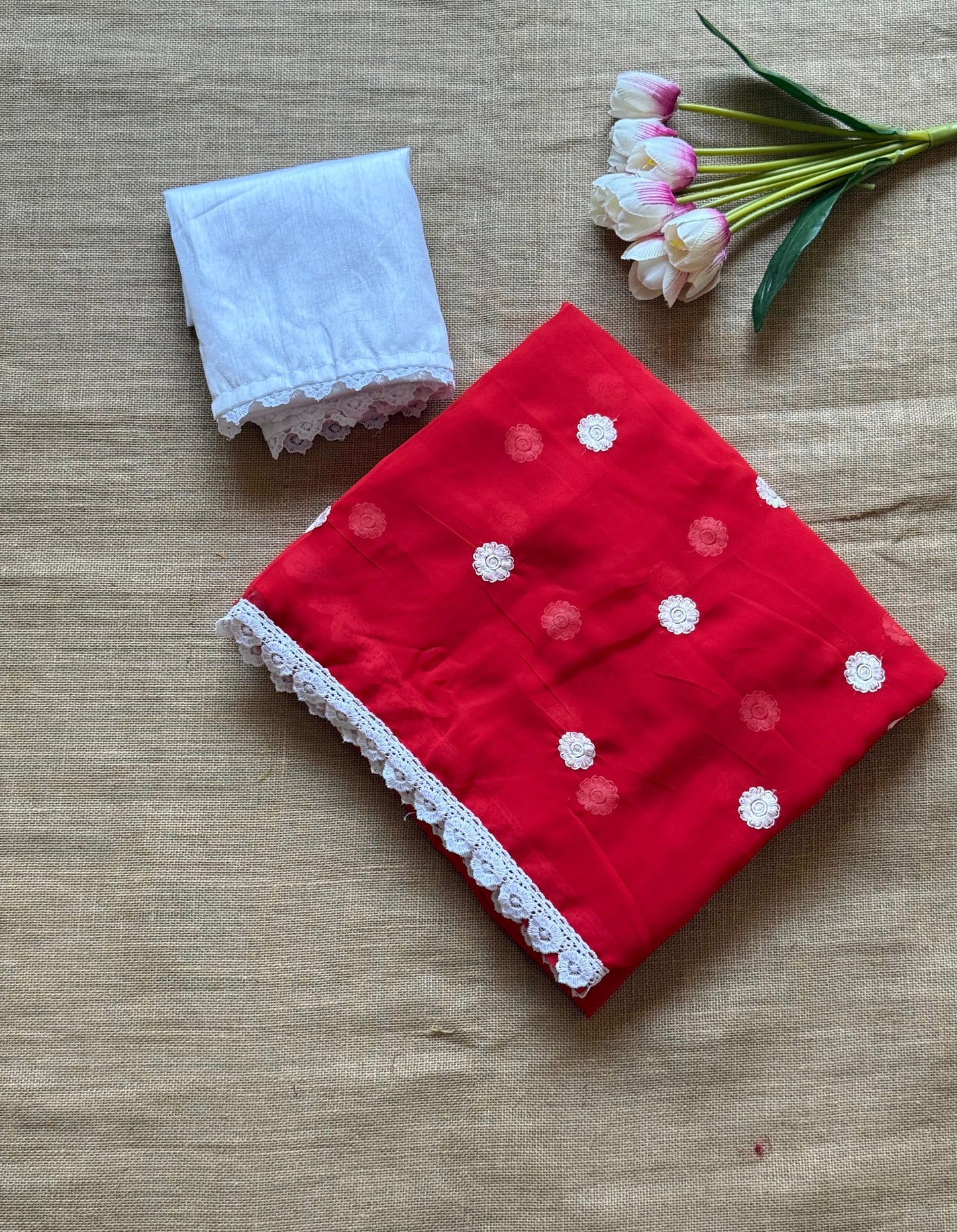 Georgette Embroidered Saree – 75 AED