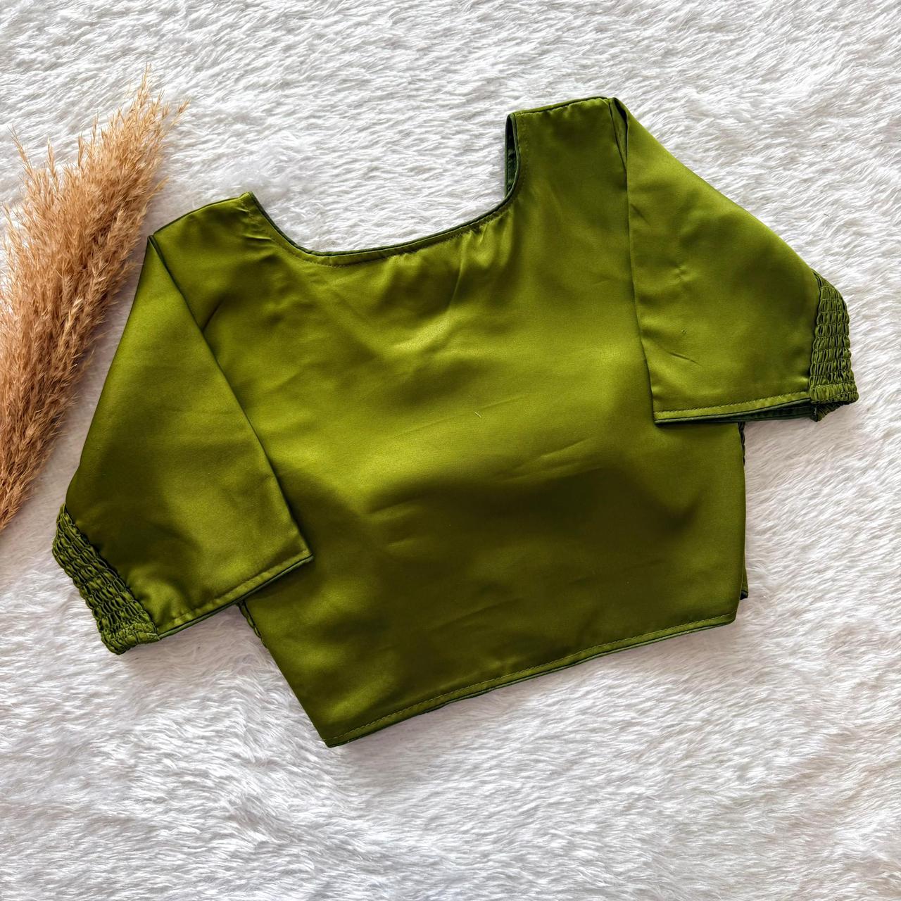 Soft Maslin Silk Side Elastic Stretchable Blouse Regular Size