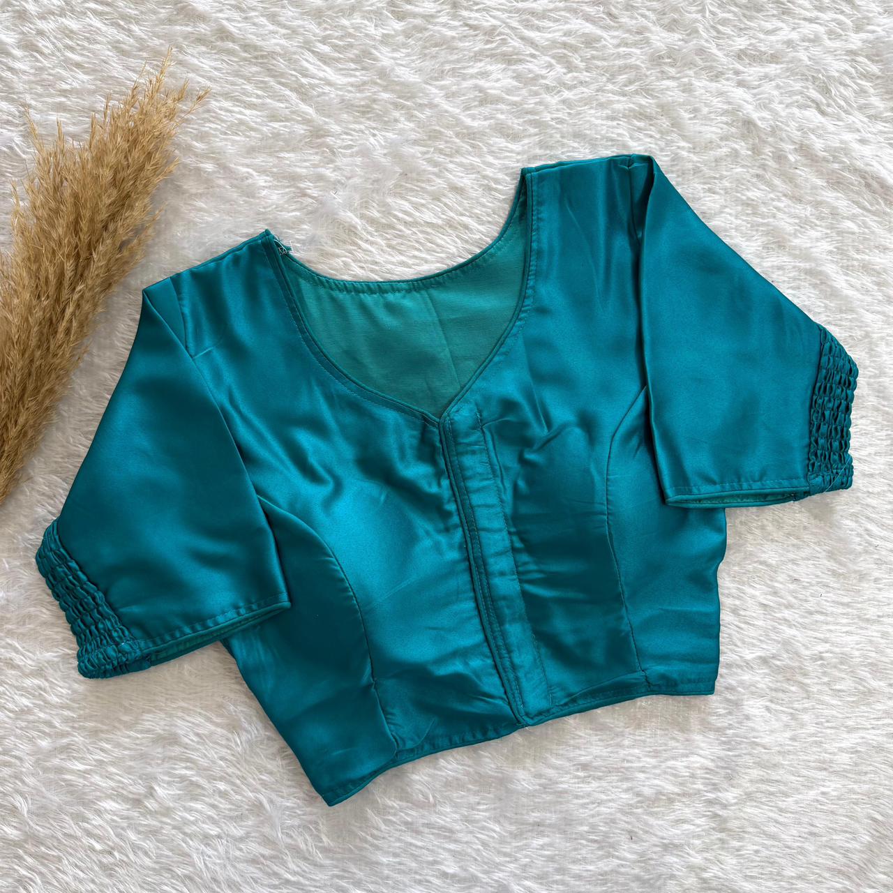 Soft Maslin Silk Side Elastic Stretchable Blouse Regular Size