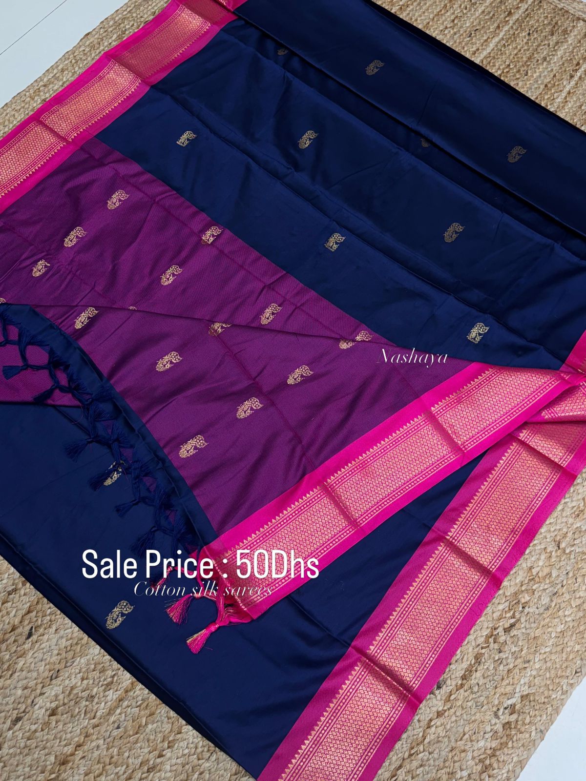 Cotton Silk Sarees with Jacquard Borders – 50 AED