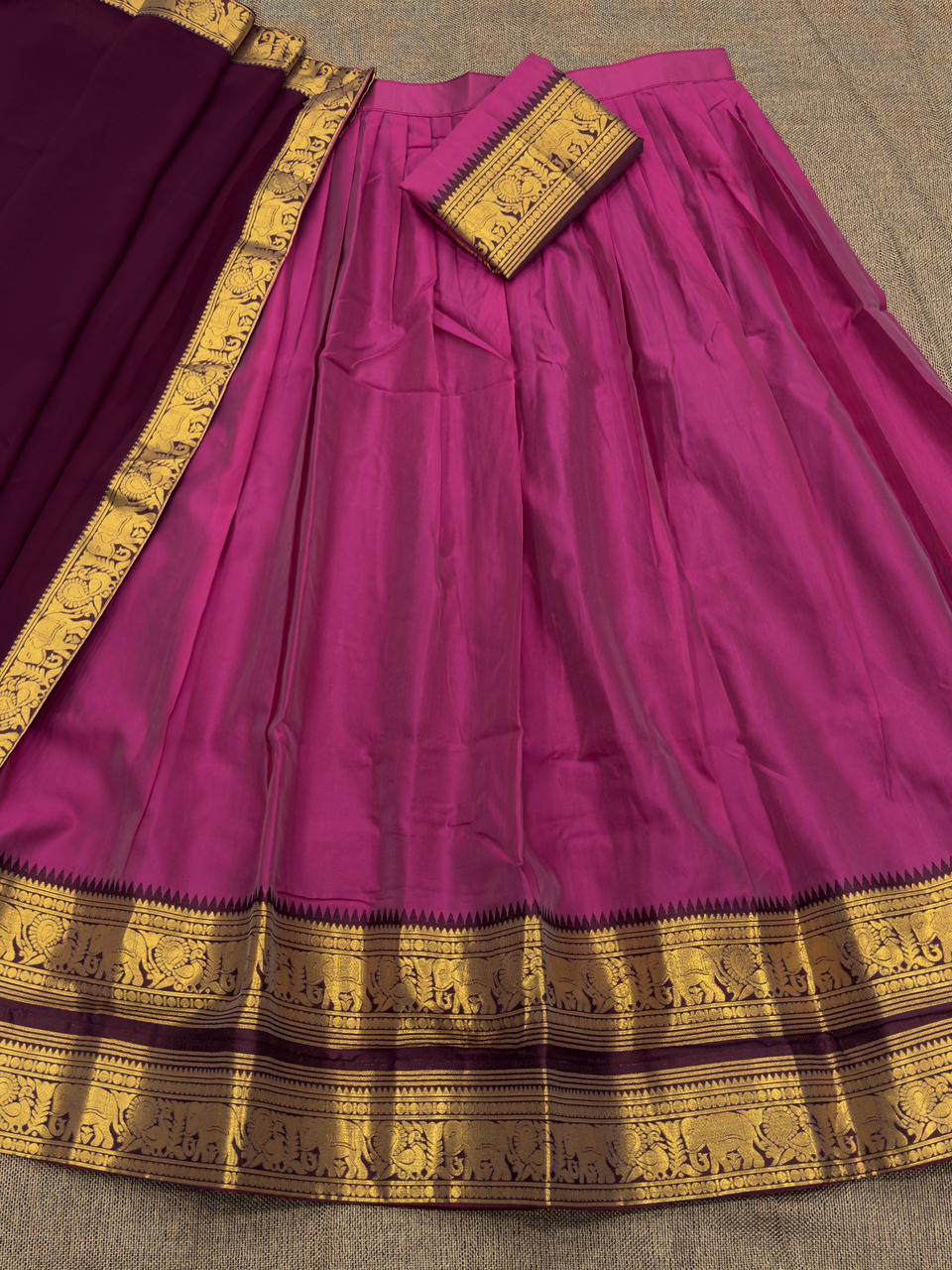Kanchi Cotton Silk Readymade Lehenga Set – 99 AED