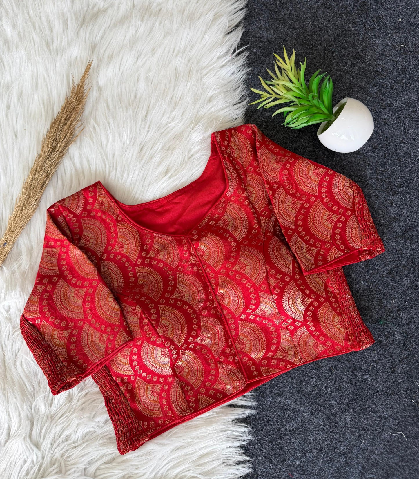 Side Elastic Stretchable Blouse – 50 AED