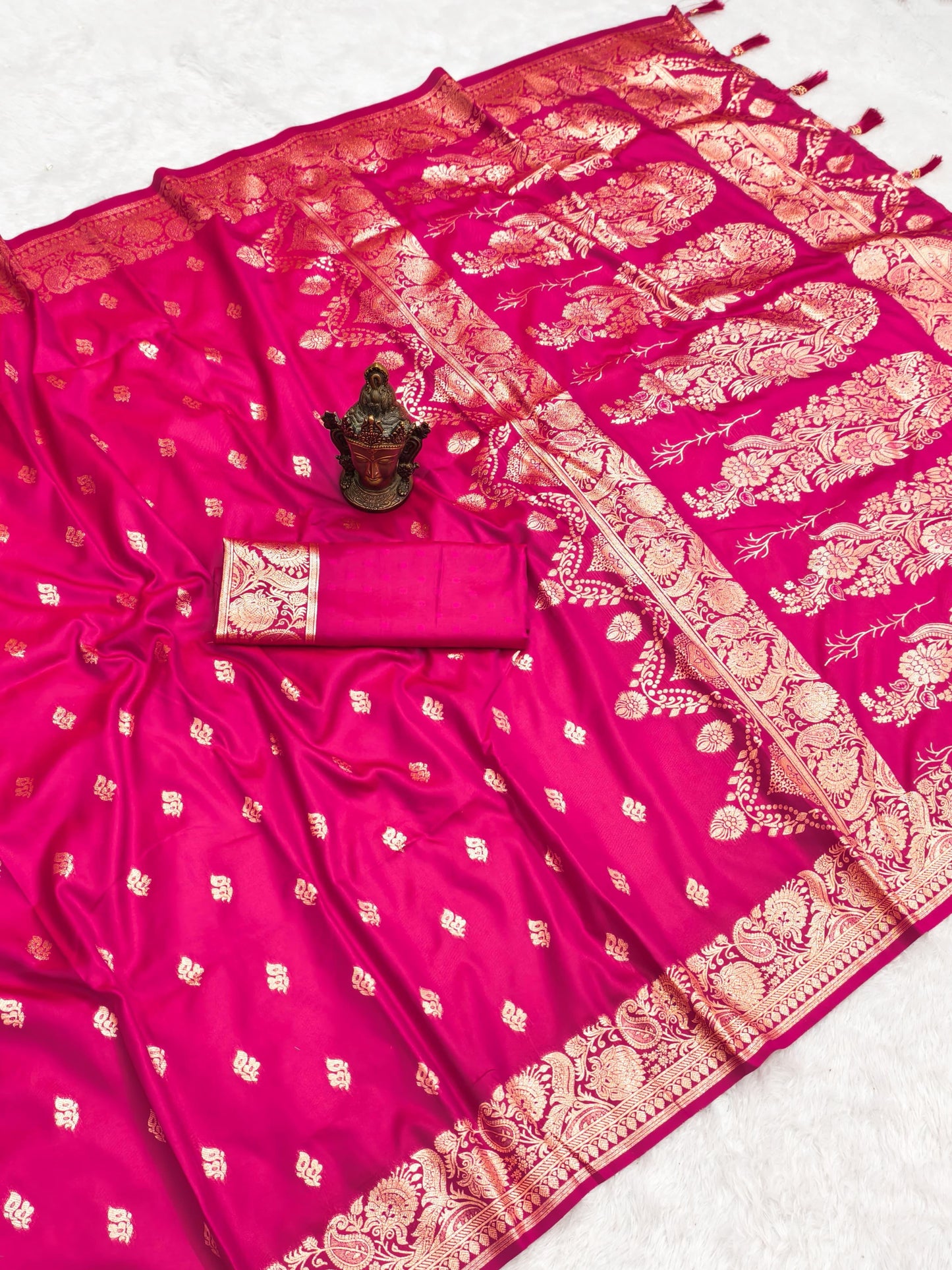 Soft Two Tone Silk Banarasi Weaving Saree – 99 AED