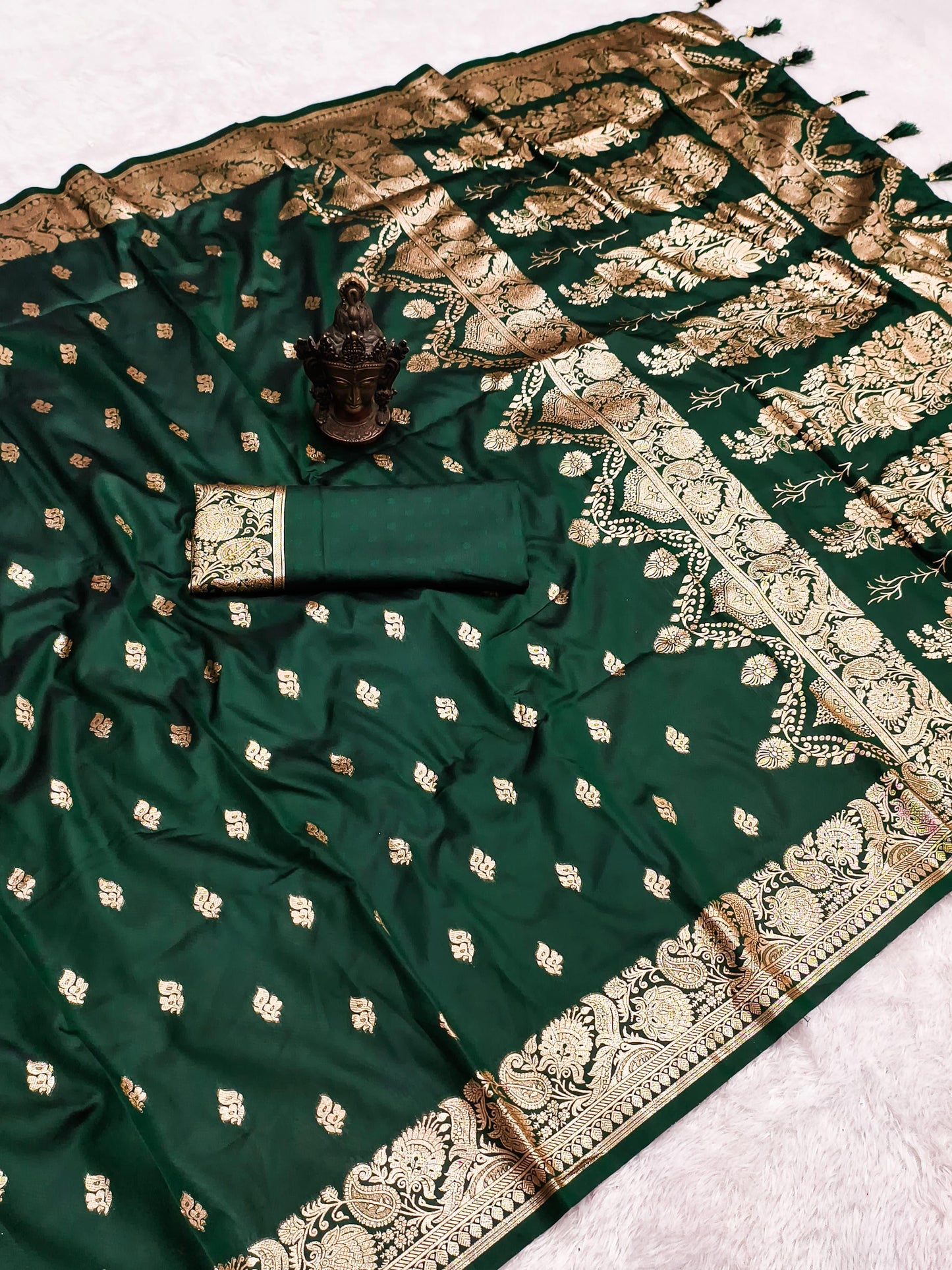 Soft Two Tone Silk Banarasi Weaving Saree – 99 AED