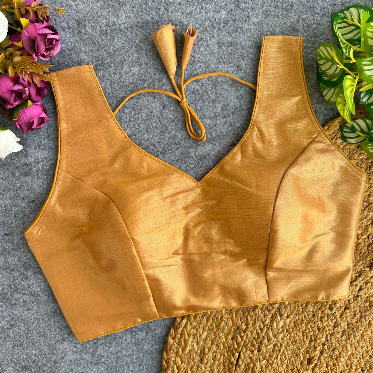 Soft South Tissue Silk Readymade Blouse – 39 AED