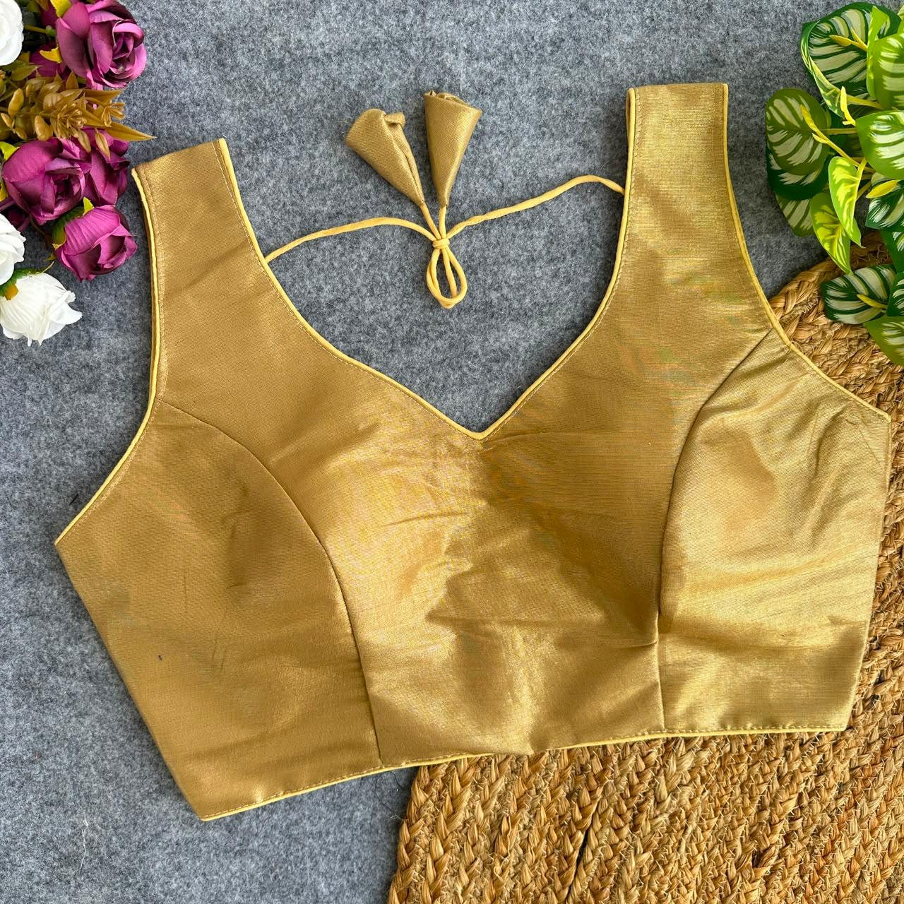 Soft South Tissue Silk Readymade Blouse – 39 AED