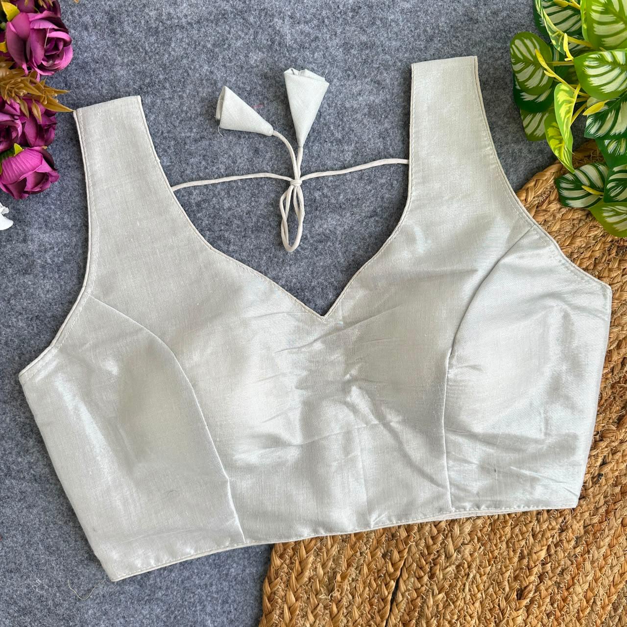 Soft South Tissue Silk Readymade Blouse – 39 AED