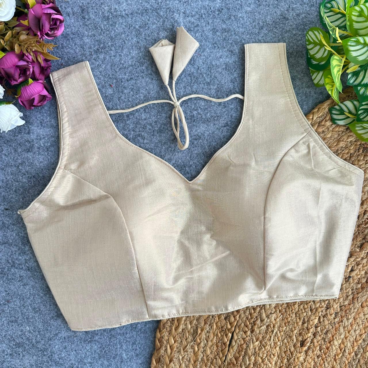 Soft South Tissue Silk Readymade Blouse – 39 AED