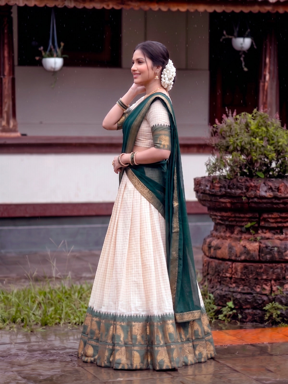 Jacquard Silk Readymade Dhavani / Half Saree Collection – 99 AED