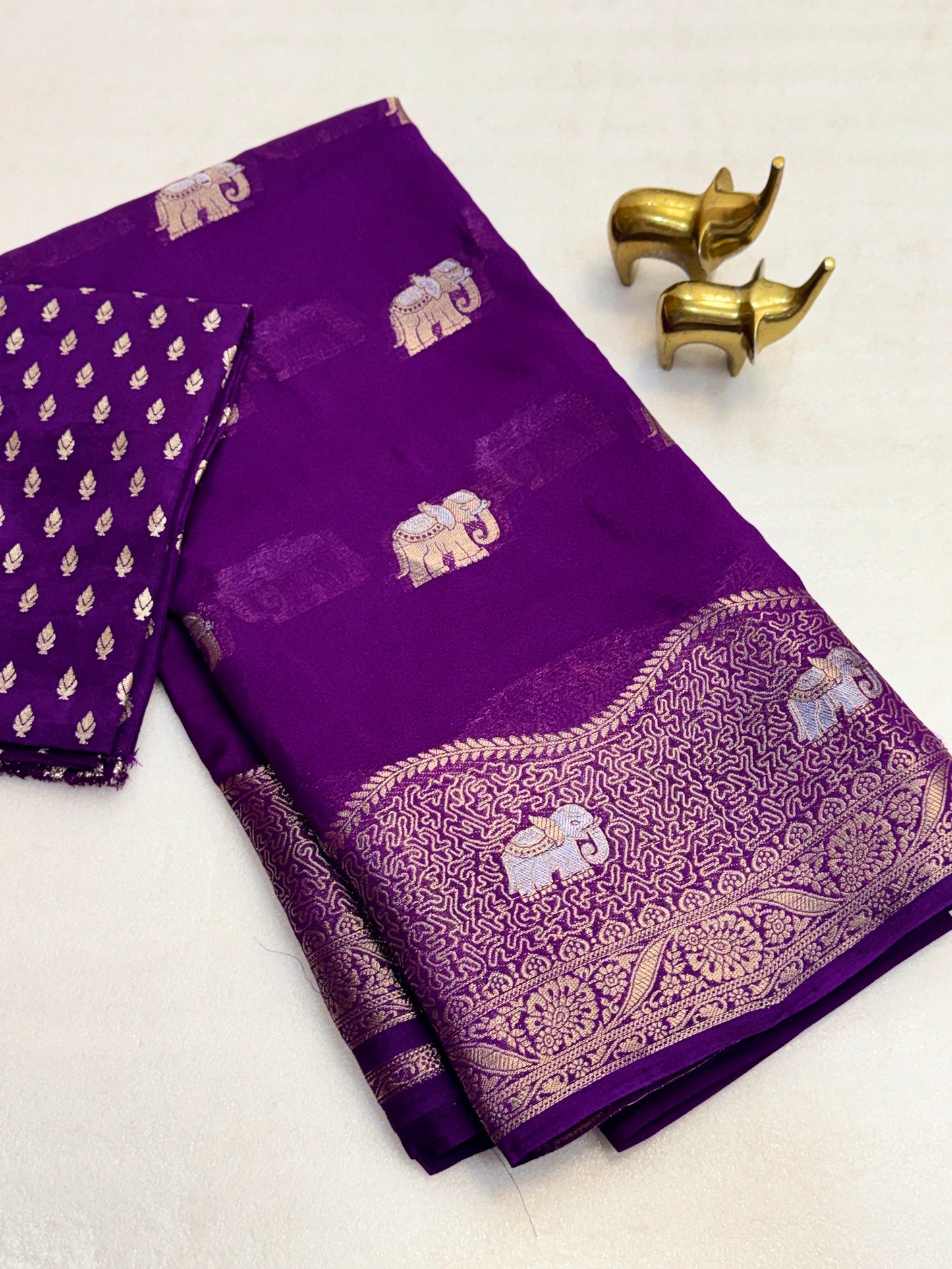 Soft Viscose Silk Saree with Zari Weaving Borders – 99 AED