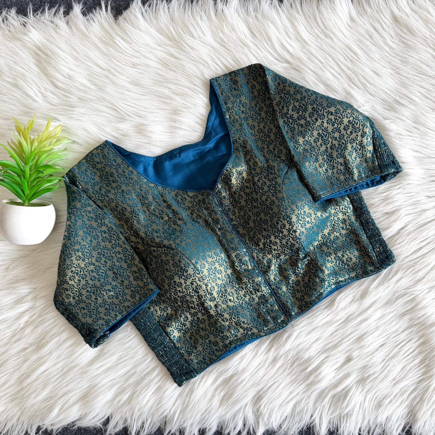 Side Elastic Stretchable Readymade Blouse – 55 AED