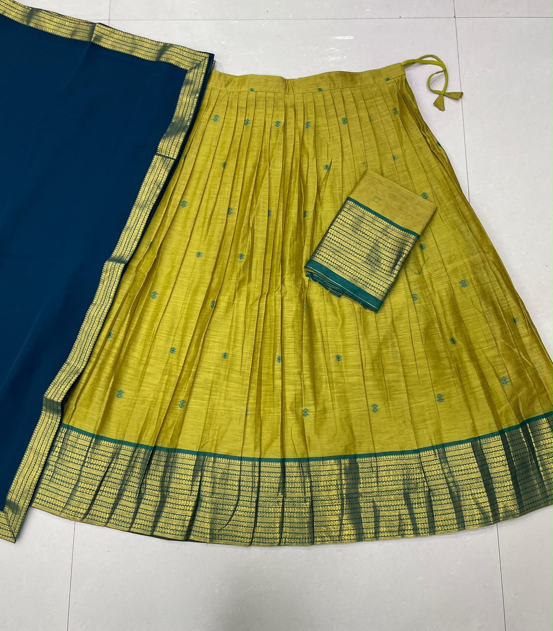 Cotton Silk Readymade Dhavani / Half Saree Collection – 99 AED