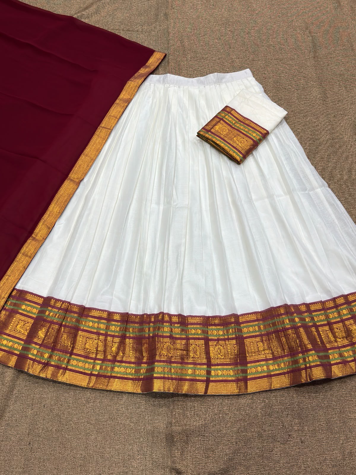 Cotton Silk Readymade Dhavani / Half Saree Collection – 99 AED