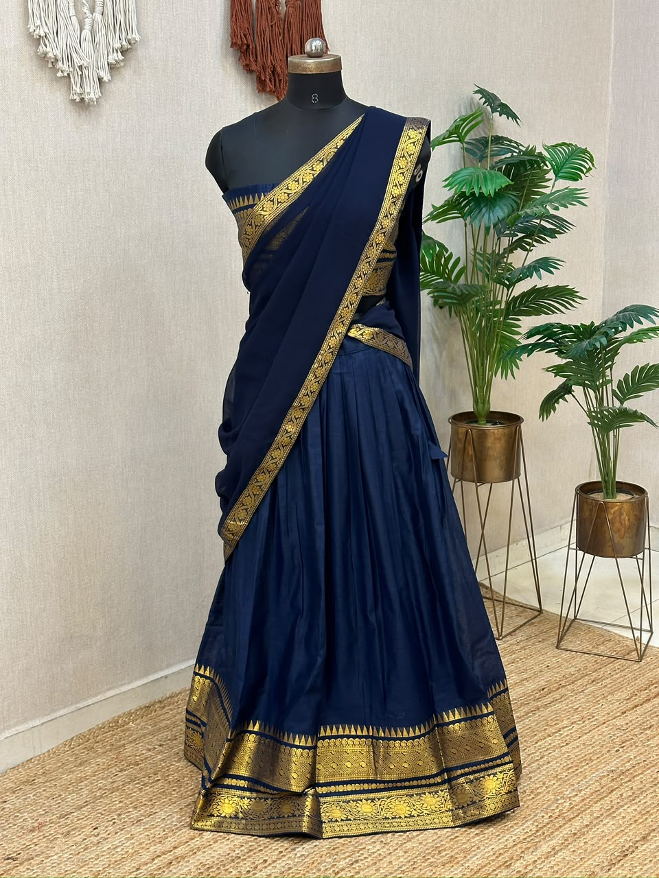 Cotton Silk Readymade Dhavani / Half Saree Collection – 99 AED