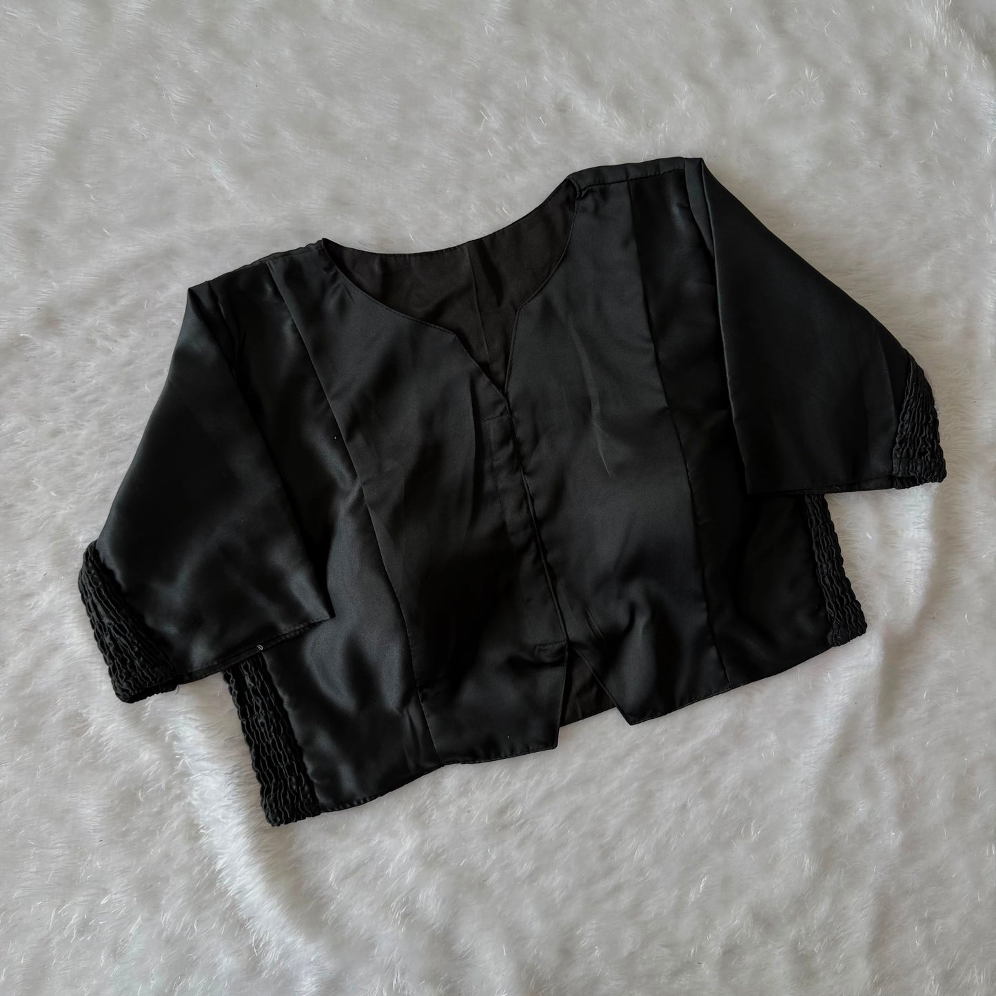 Muslin Silk Readymade Side Elastic Stretchable Blouse – 50 AED
