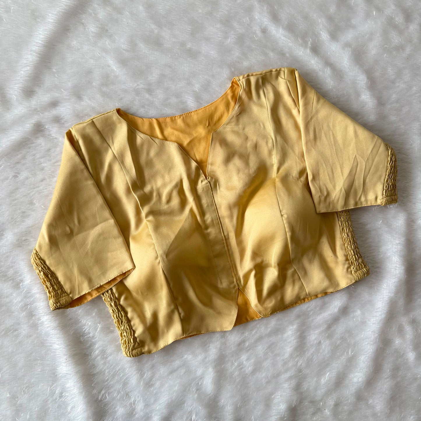 Muslin Silk Readymade Side Elastic Stretchable Blouse – 50 AED