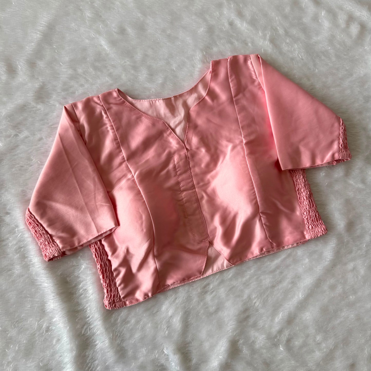 Muslin Silk Readymade Side Elastic Stretchable Blouse – 50 AED
