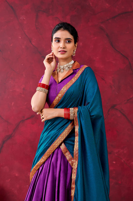 Narayanpet Cotton Silk Readymade Dhavani / Half Saree Collection – 99 AED