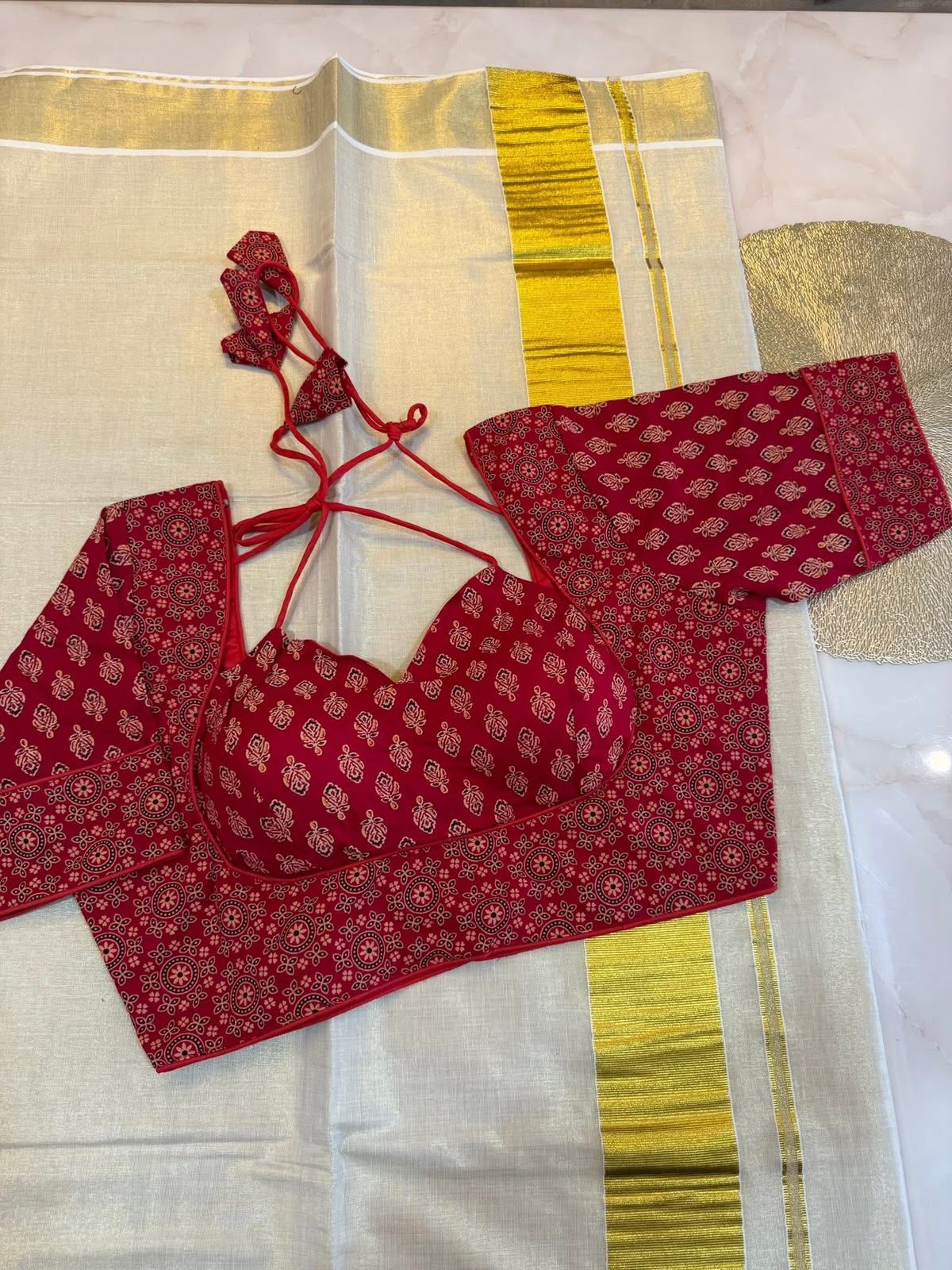 Madhubala Readymade Halter Neck Blouse – 50 AED