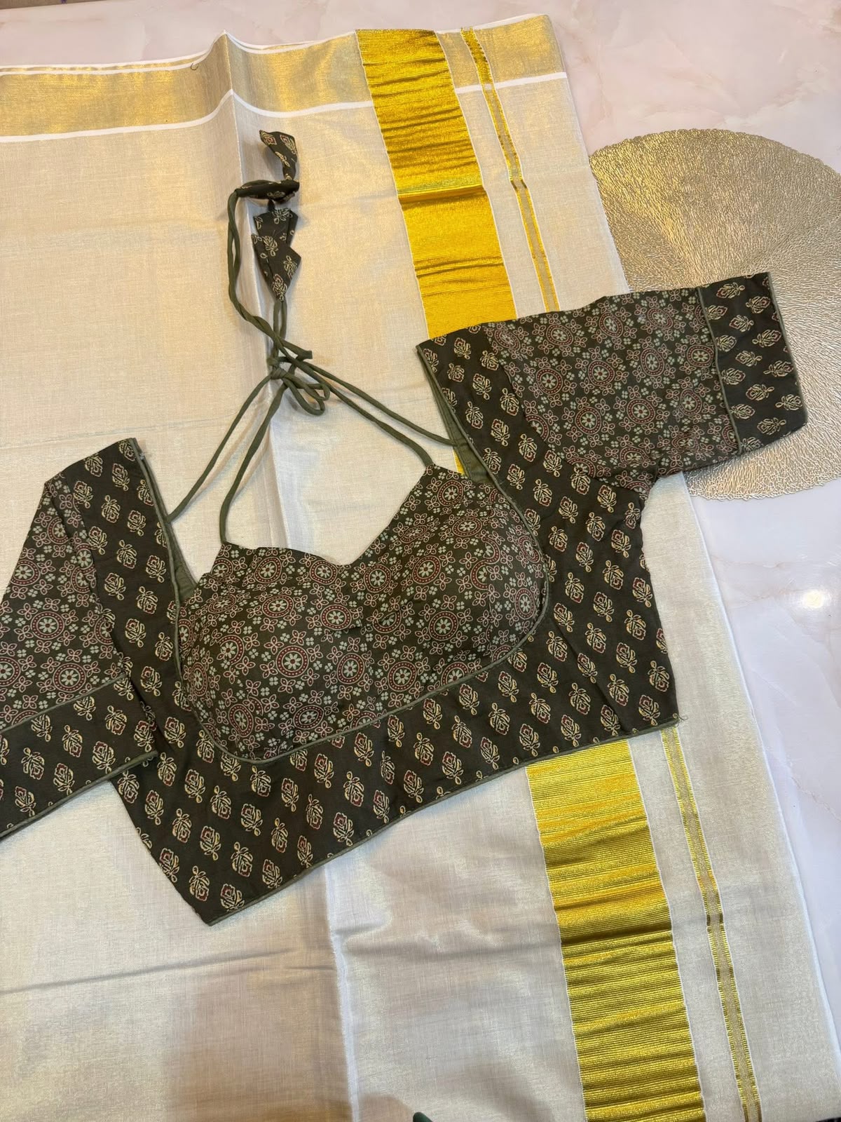 Madhubala Readymade Halter Neck Blouse – 50 AED