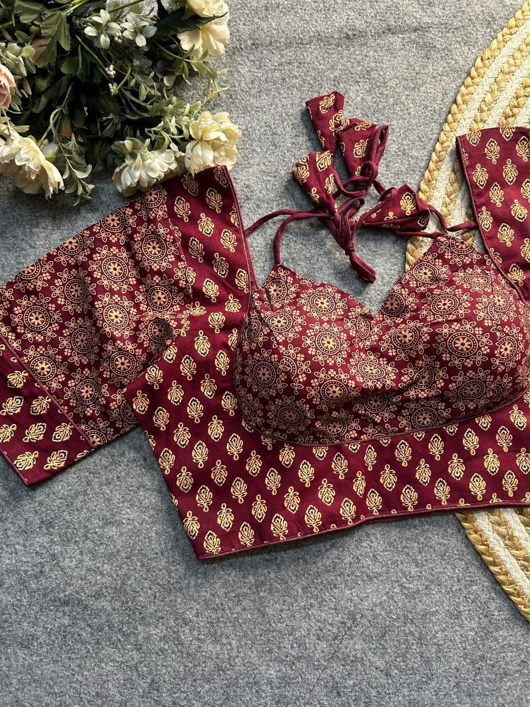 Madhubala Readymade Halter Neck Blouse – 50 AED