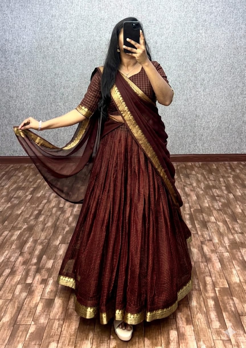 Viscose Readymade Dhavani / Half Saree Collection – 115 AED
