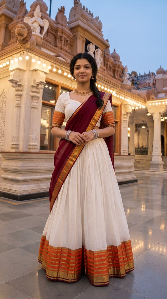 Mul Chanderi Cotton Readymade Dhavani Collection – 99 AED