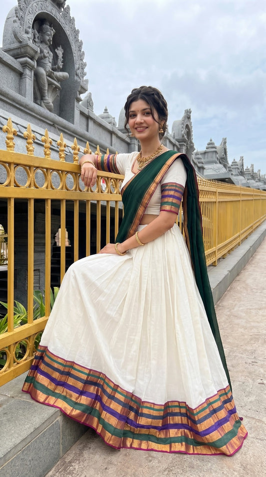 Mul Chanderi Cotton Readymade Dhavani Collection – 99 AED