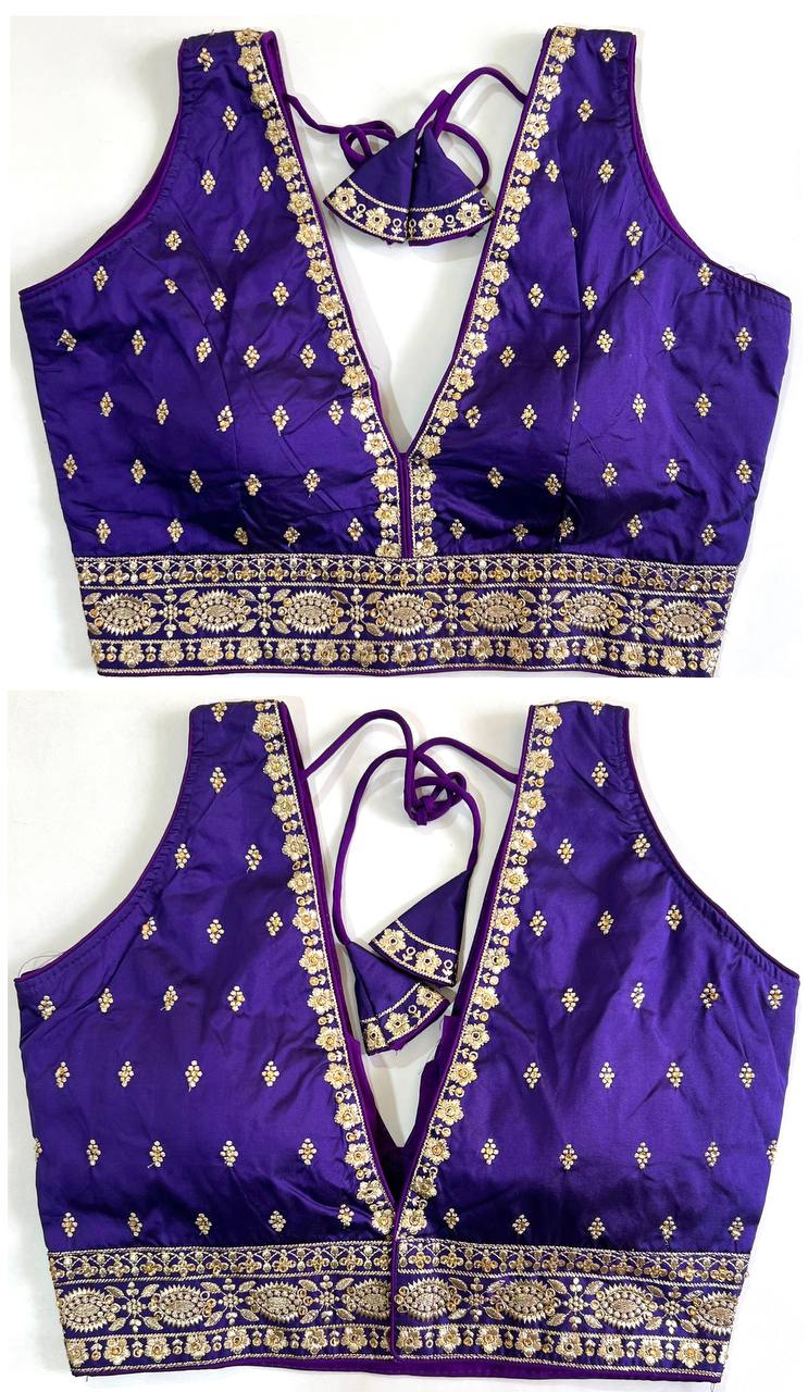 Readymade Front & Back Embroidered Blouse – 50 AED