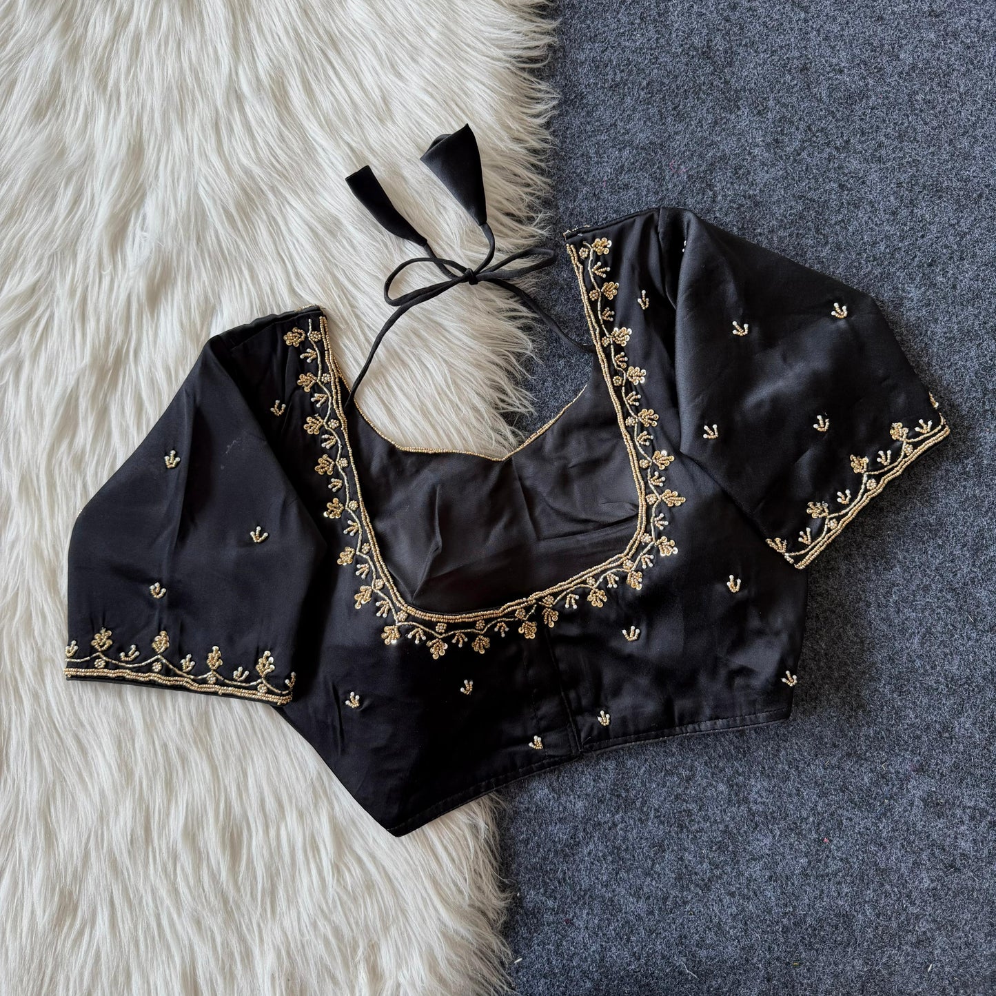 Handcrafted Beadwork Readymade Blouse – 89 AED