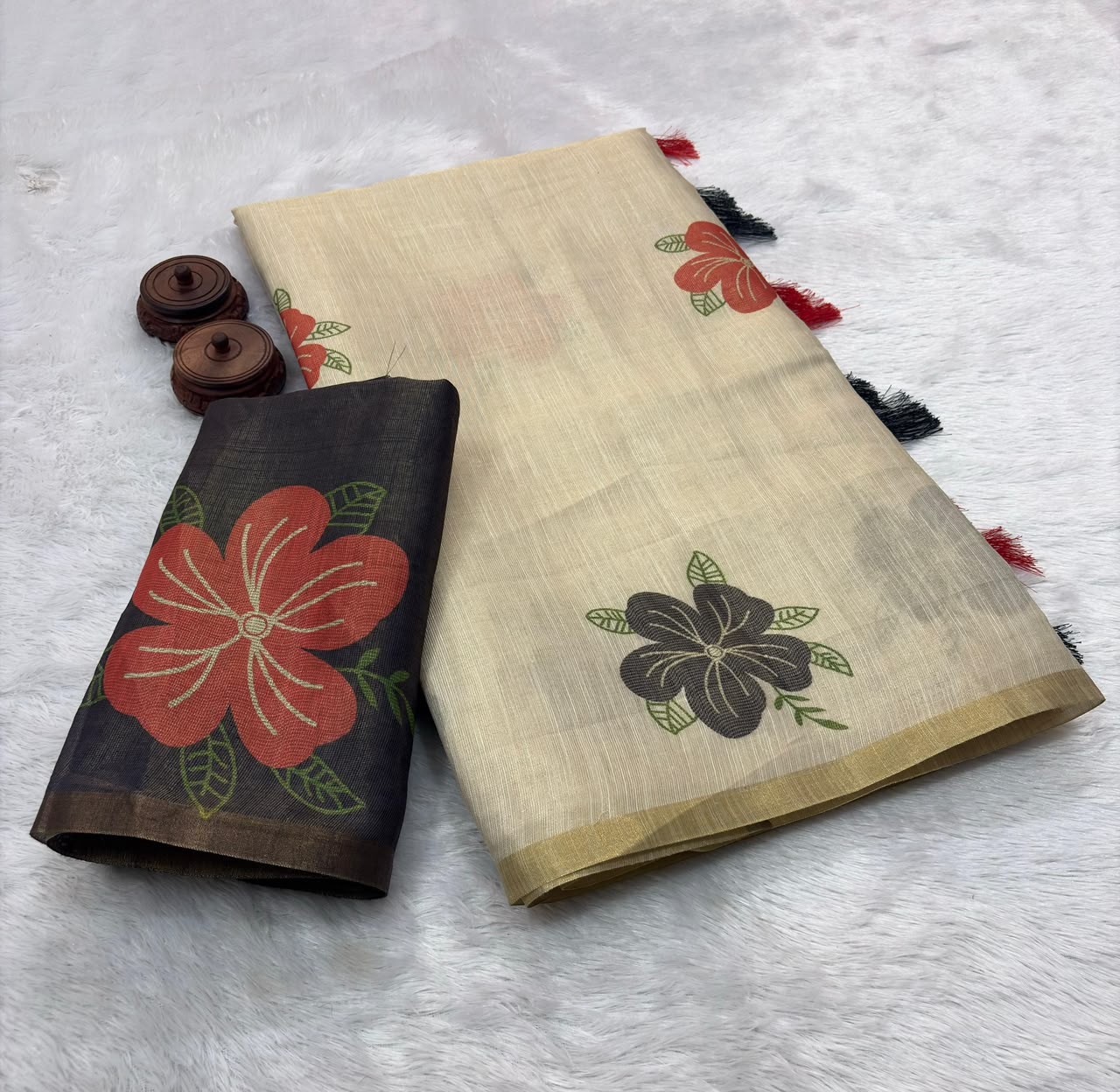 Erode Tissue Silk Saree with Printed Blouse – 69 AED