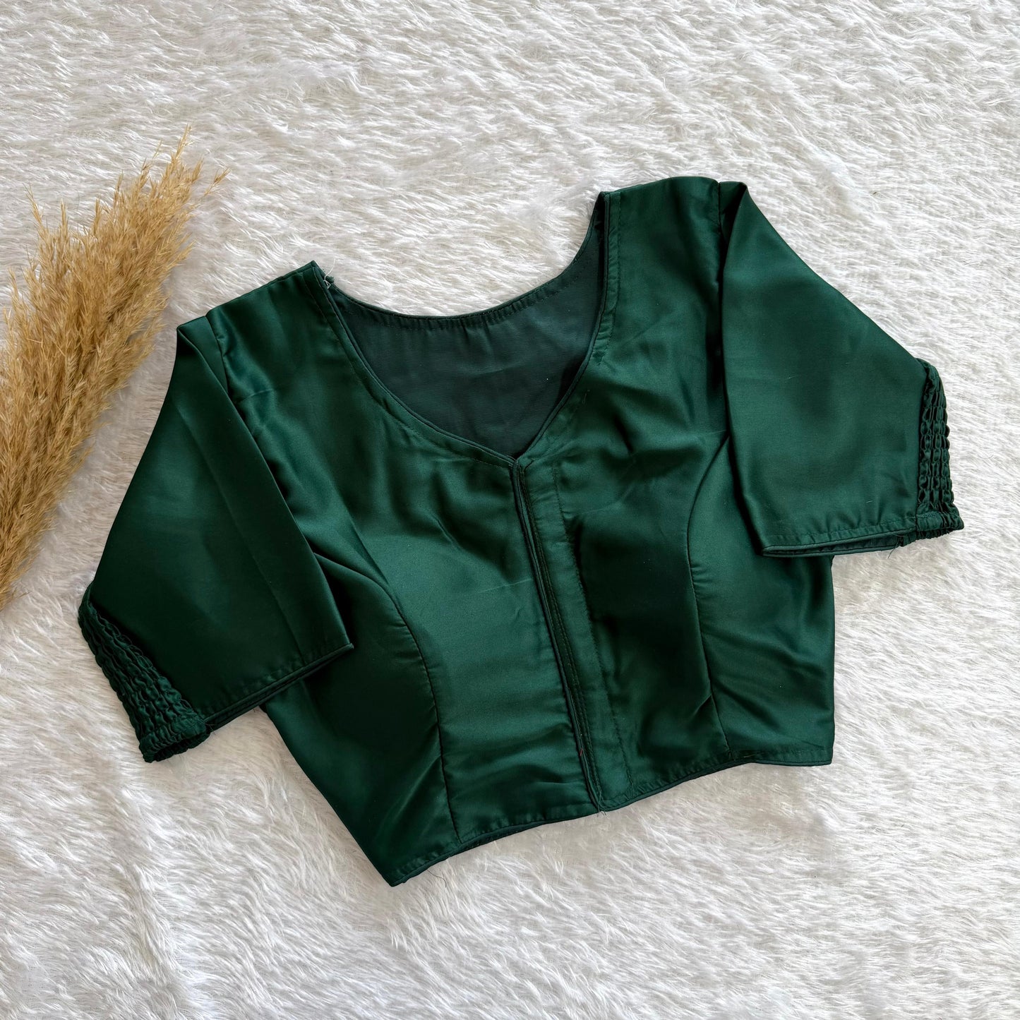 Plain Stretchable Readymade Blouse – Plus Size