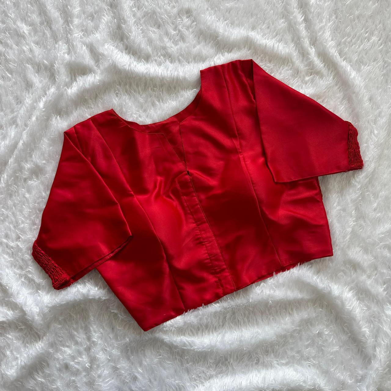 Plain Stretchable Readymade Blouse – Plus Size