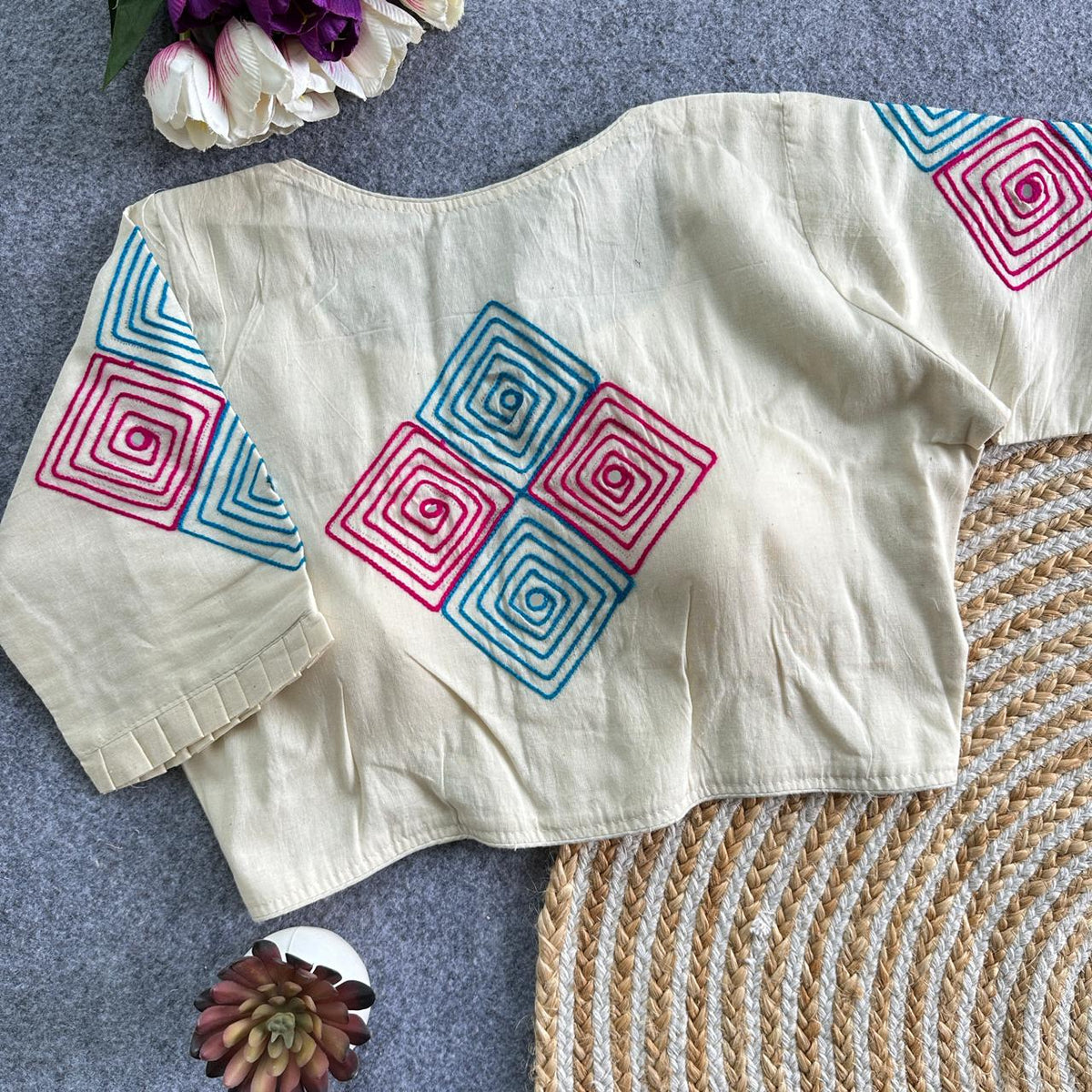 Khadi Cotton Readymade Blouse