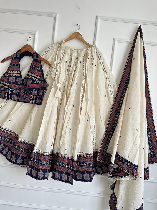 Navaratri Special Ajrakh Cotton Chaniya Choli