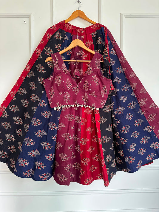 Navaratri Special Ajrakh Cotton Chaniya Choli