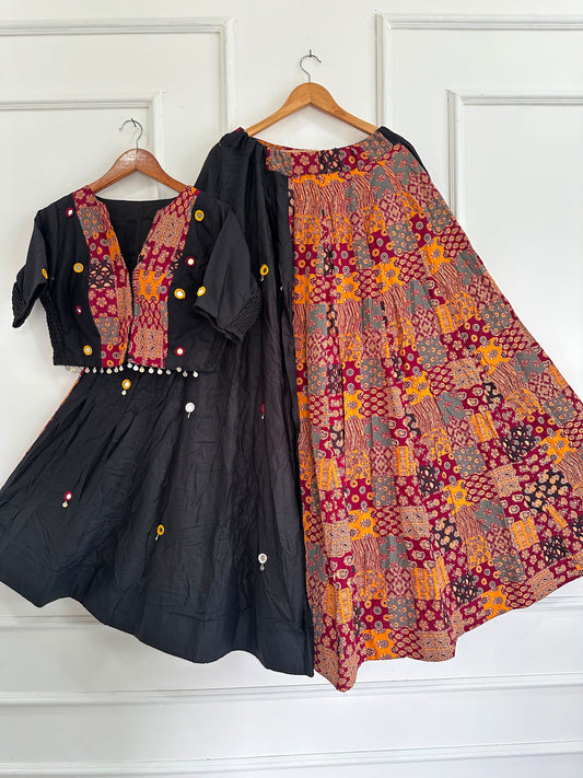 Navaratri Special Ajrakh Cotton Chaniya Choli