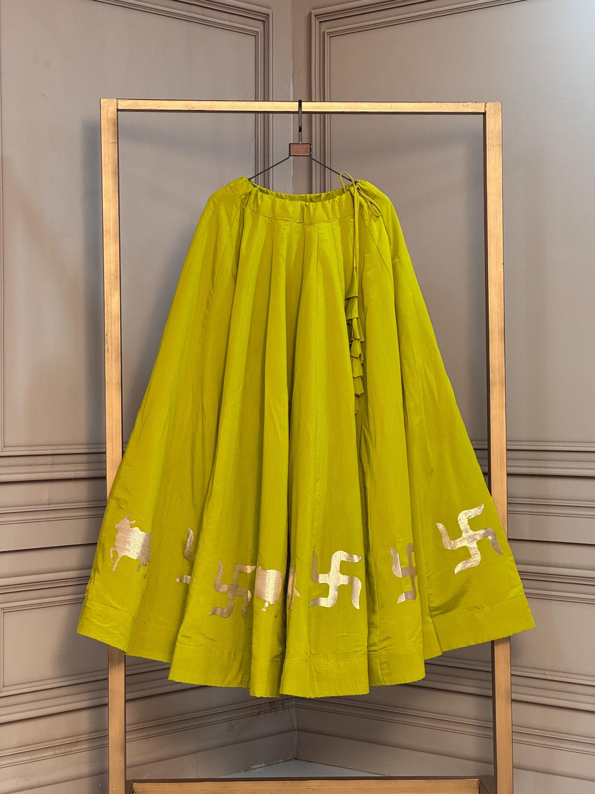 Navaratri Special Roman Silk Chaniya Skirt