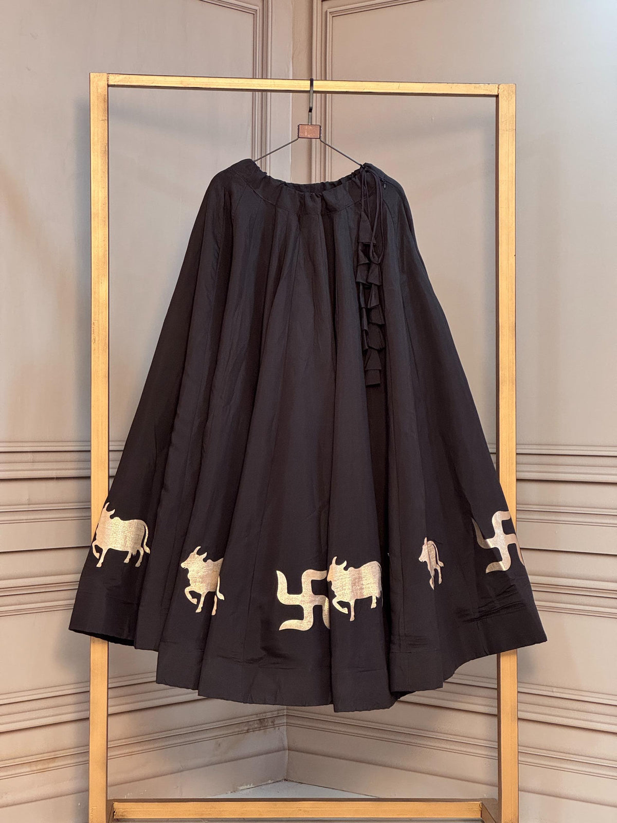 Navaratri Special Roman Silk Chaniya Skirt